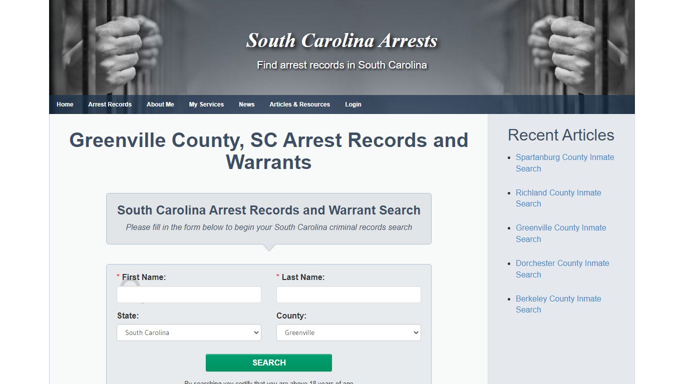 Greenville County, SC Arrest Records and Warrants - South ...
